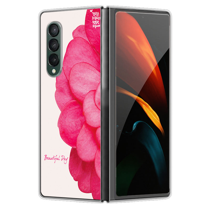 Clear Pattern Printing PC Back Shockproof Protective Cover for Samsung Galaxy Z Fold3 5G