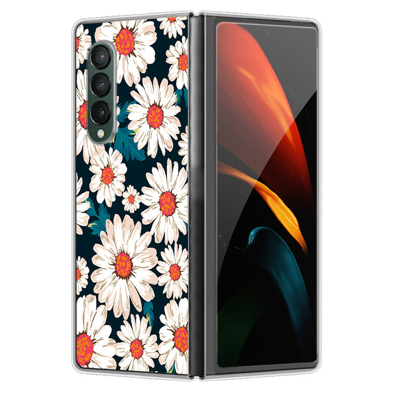 Clear Pattern Printing PC Back Shockproof Protective Cover for Samsung Galaxy Z Fold3 5G