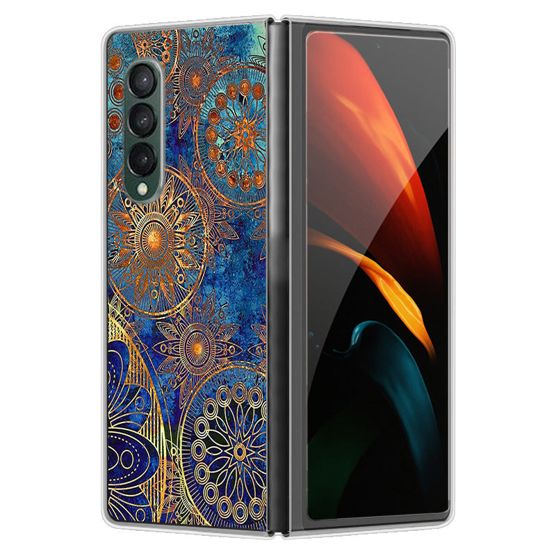 Clear Pattern Printing PC Back Shockproof Protective Cover for Samsung Galaxy Z Fold3 5G
