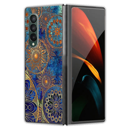 Clear Pattern Printing PC Back Shockproof Protective Cover for Samsung Galaxy Z Fold3 5G