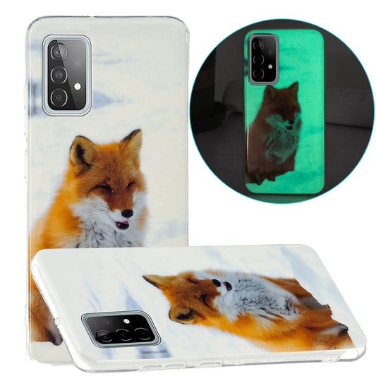 Noctilucent Pattern IMD Workmanship TPU Phone Case Luminous Mobile Shell for Samsung Galaxy A52 4G/A52 5G/A52s 5G