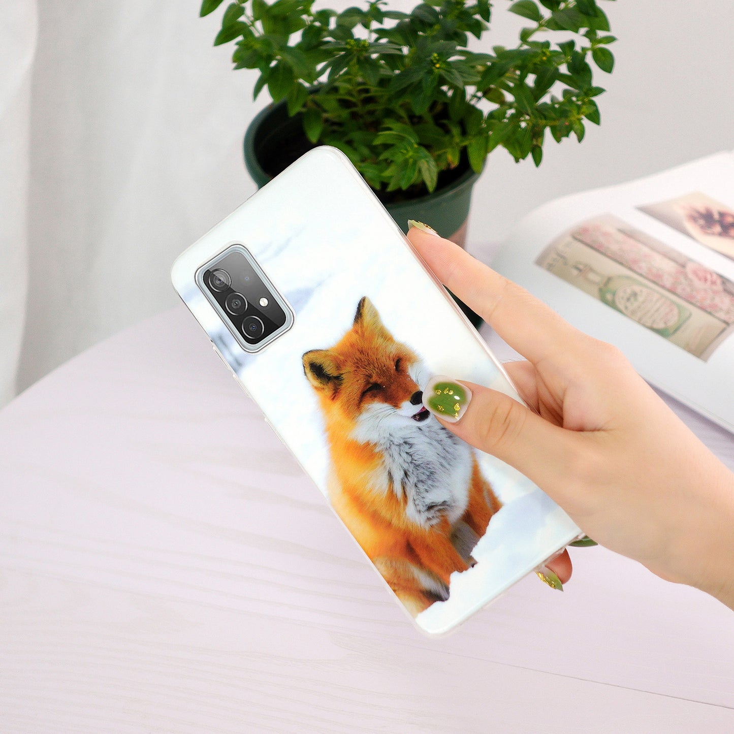 Noctilucent Pattern IMD Workmanship TPU Phone Case Luminous Mobile Shell for Samsung Galaxy A52 4G/A52 5G/A52s 5G