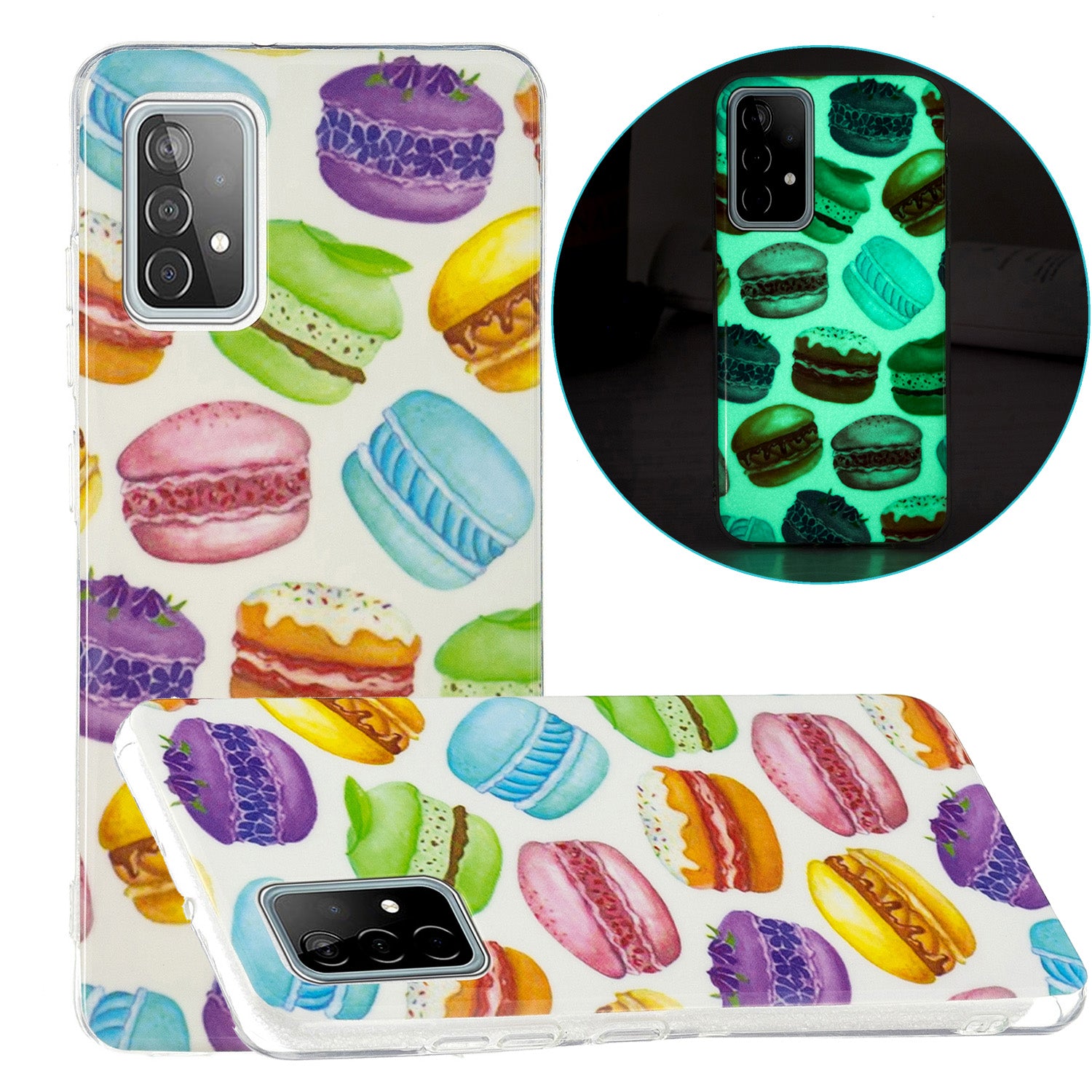 Noctilucent Pattern IMD Workmanship TPU Phone Case Luminous Mobile Shell for Samsung Galaxy A52 4G/A52 5G/A52s 5G