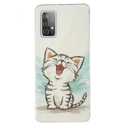Noctilucent Pattern IMD Workmanship TPU Phone Case Luminous Mobile Shell for Samsung Galaxy A52 4G/A52 5G/A52s 5G