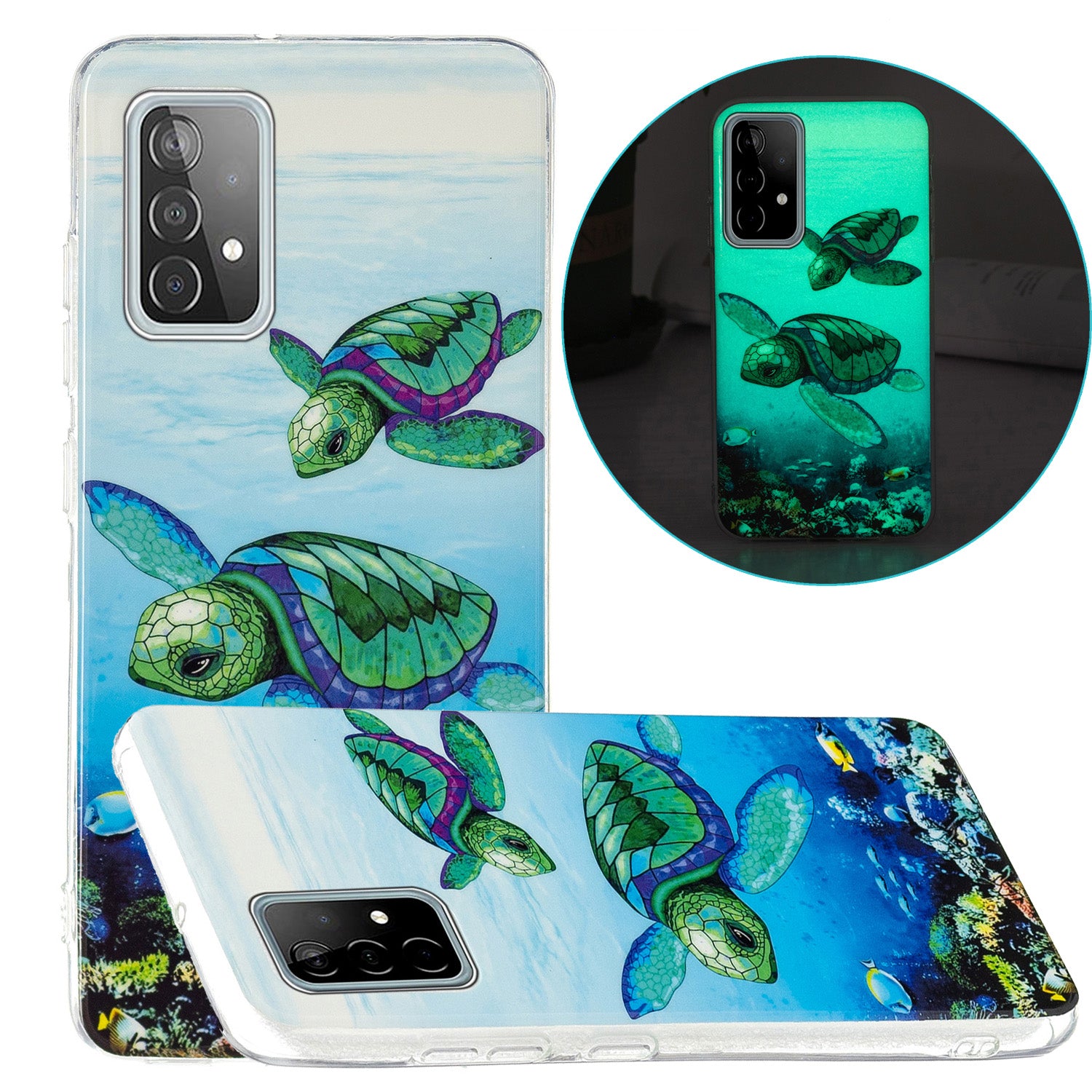 Noctilucent Pattern IMD Workmanship TPU Phone Case Luminous Mobile Shell for Samsung Galaxy A52 4G/A52 5G/A52s 5G