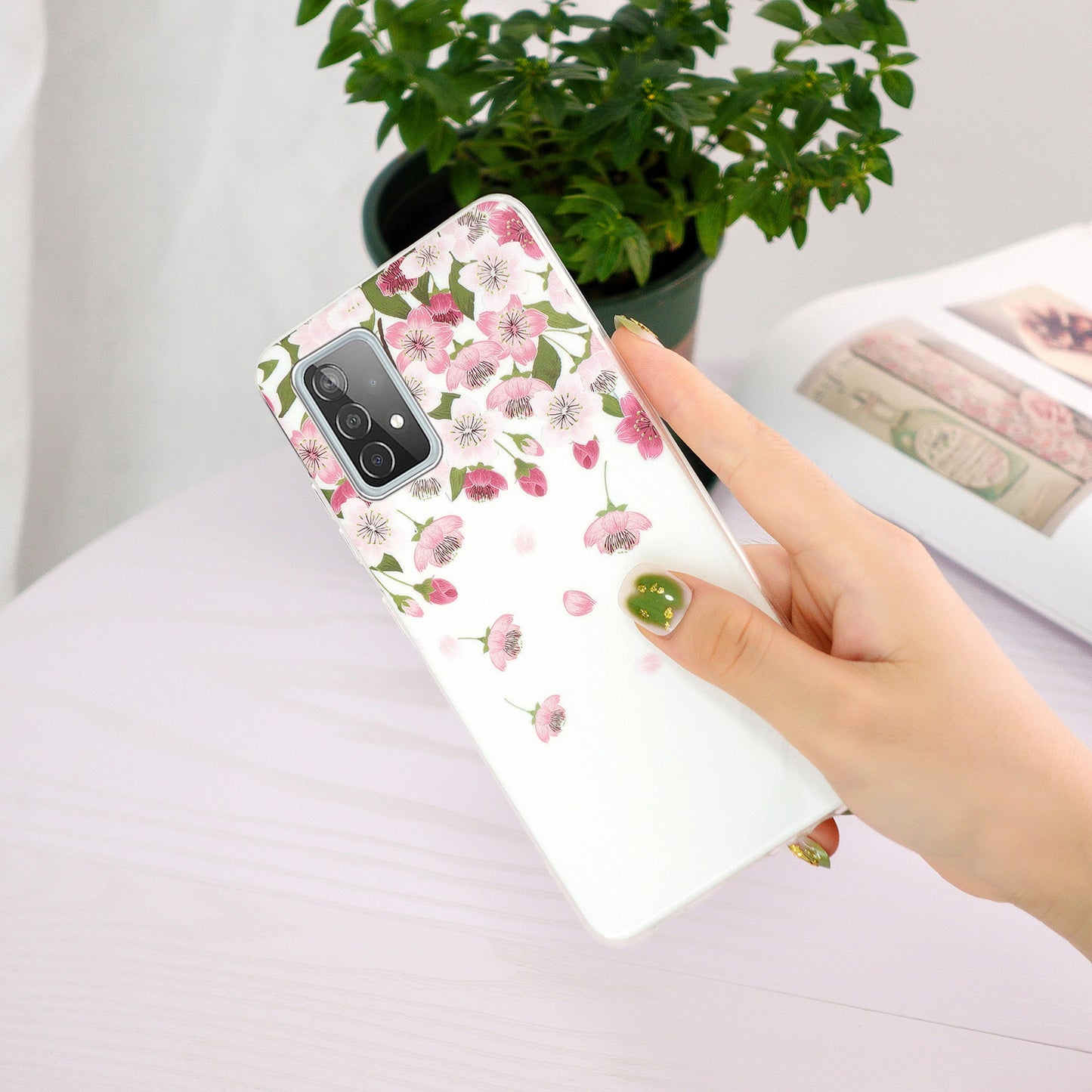 Noctilucent Pattern IMD Workmanship TPU Phone Case Luminous Mobile Shell for Samsung Galaxy A52 4G/A52 5G/A52s 5G