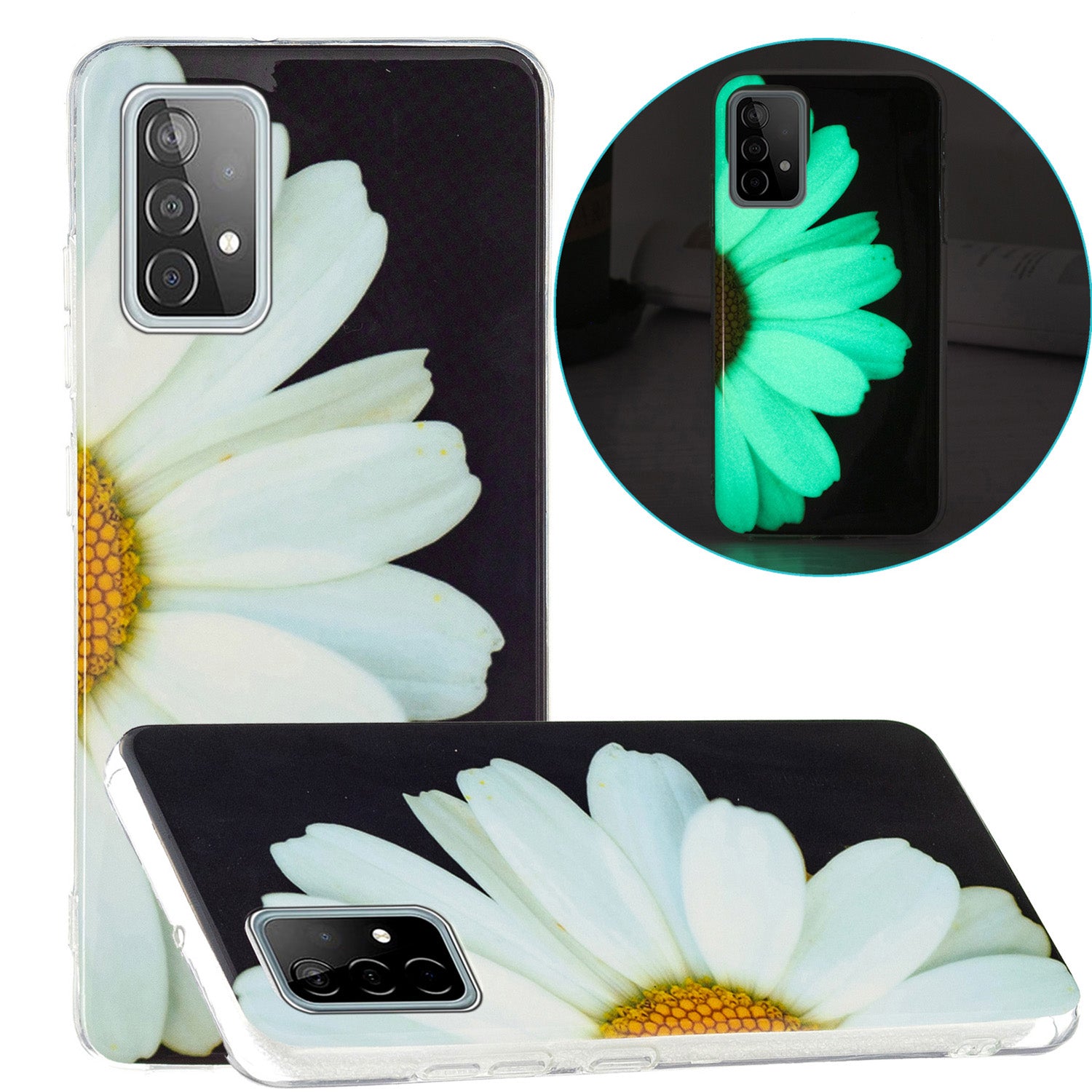 Noctilucent Pattern IMD Workmanship TPU Phone Case Luminous Mobile Shell for Samsung Galaxy A52 4G/A52 5G/A52s 5G