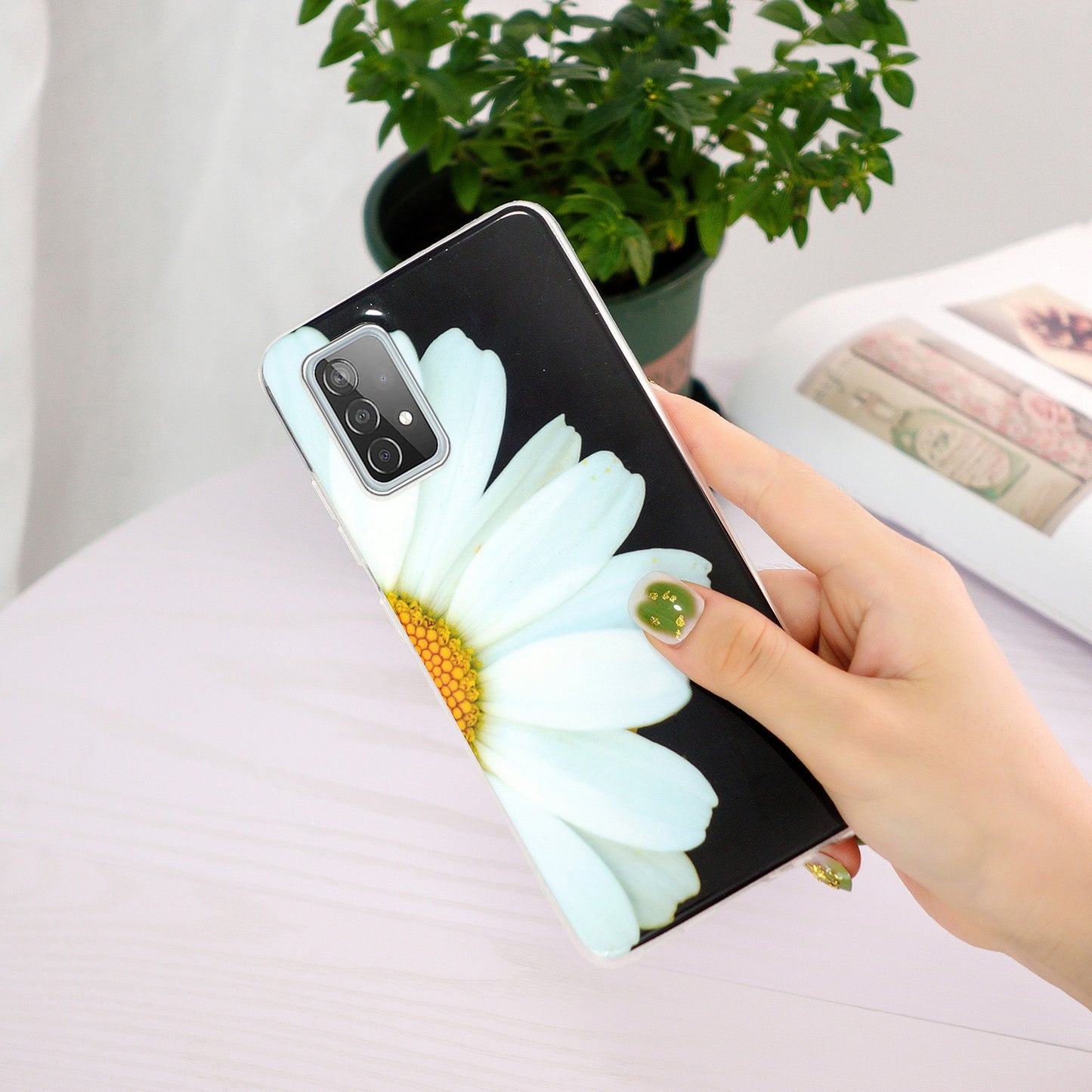 Noctilucent Pattern IMD Workmanship TPU Phone Case Luminous Mobile Shell for Samsung Galaxy A52 4G/A52 5G/A52s 5G