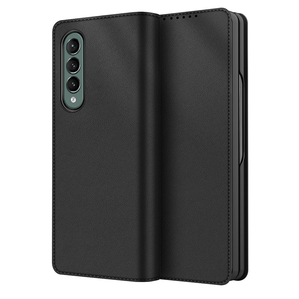 Detachable 2-in-1 Skin-Touch Split Leather Case Phone Cover with Wallet Stand for Samsung Galaxy Z Fold3 5G