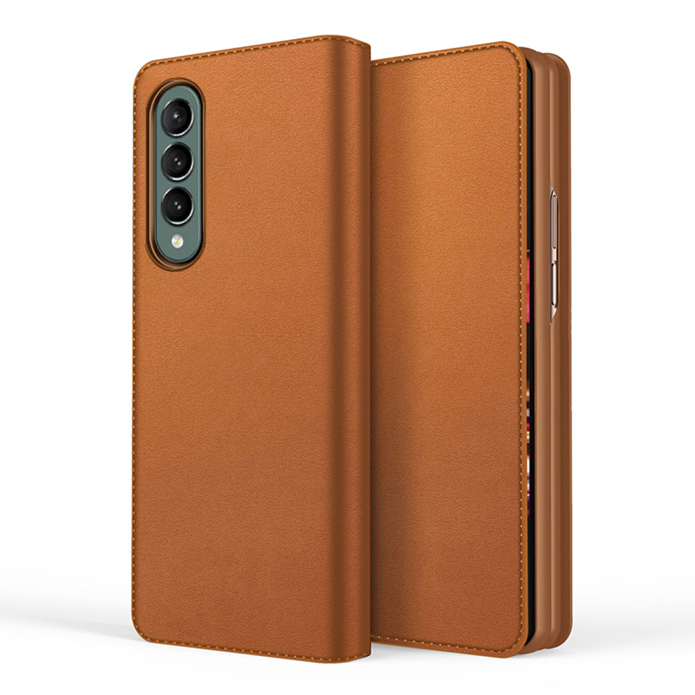 Detachable 2-in-1 Skin-Touch Split Leather Case Phone Cover with Wallet Stand for Samsung Galaxy Z Fold3 5G