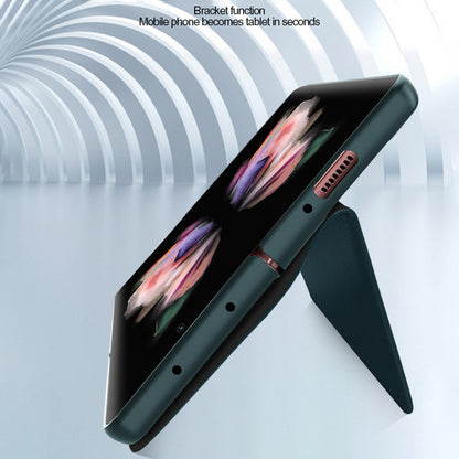 Detachable 2-in-1 Skin-Touch Split Leather Case Phone Cover with Wallet Stand for Samsung Galaxy Z Fold3 5G