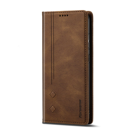 FORWENW F2 Series Wallet Stand Design Solid Color Leather Phone Case for Samsung Galaxy A52 4G/5G/A52s 5G