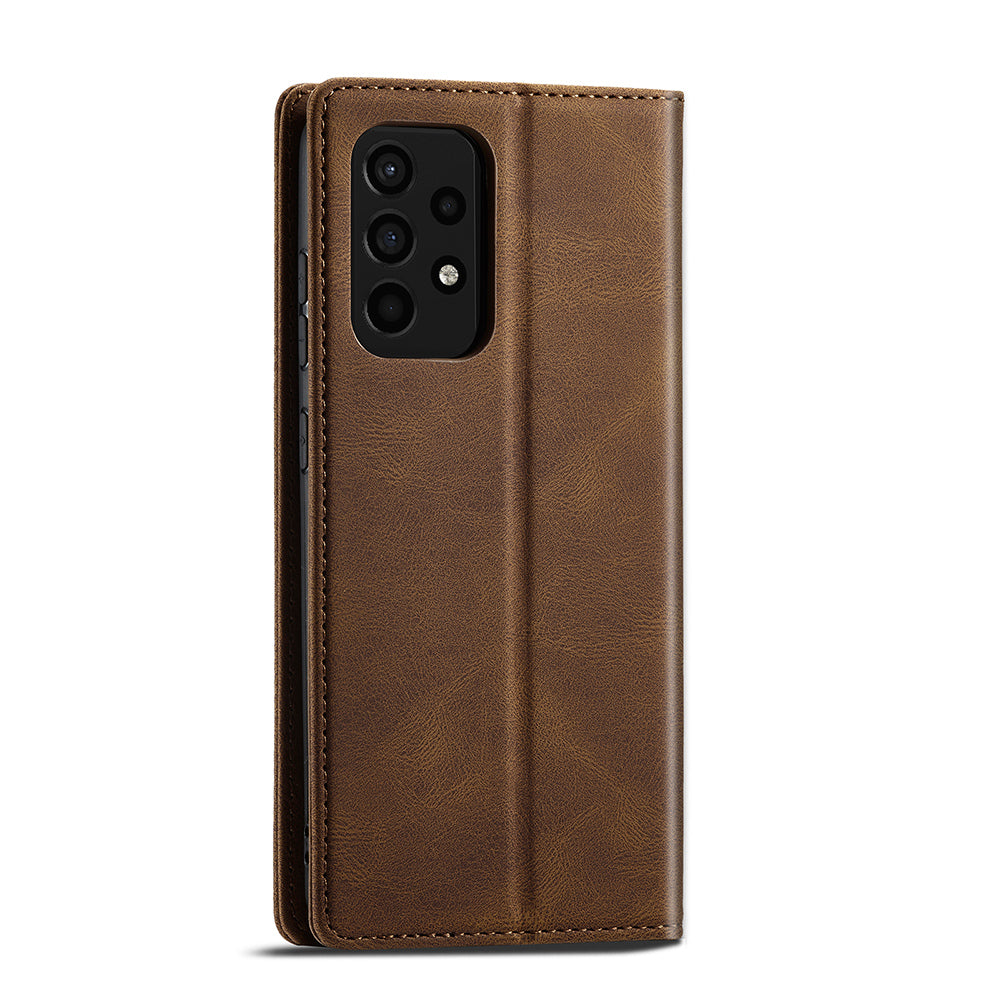 FORWENW F2 Series Wallet Stand Design Solid Color Leather Phone Case for Samsung Galaxy A52 4G/5G/A52s 5G