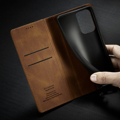 FORWENW F2 Series Wallet Stand Design Solid Color Leather Phone Case for Samsung Galaxy A52 4G/5G/A52s 5G