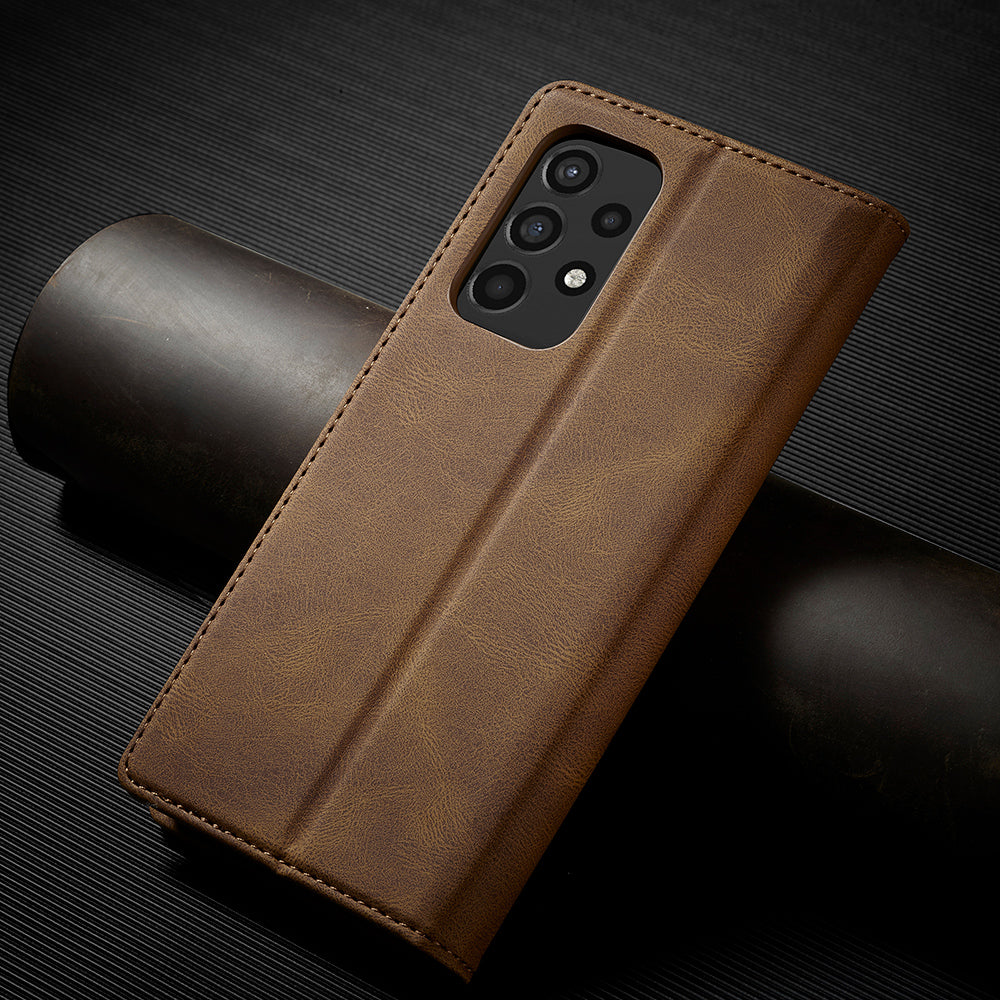 FORWENW F2 Series Wallet Stand Design Solid Color Leather Phone Case for Samsung Galaxy A52 4G/5G/A52s 5G