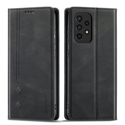 FORWENW F2 Series Wallet Stand Design Solid Color Leather Phone Case for Samsung Galaxy A52 4G/5G/A52s 5G