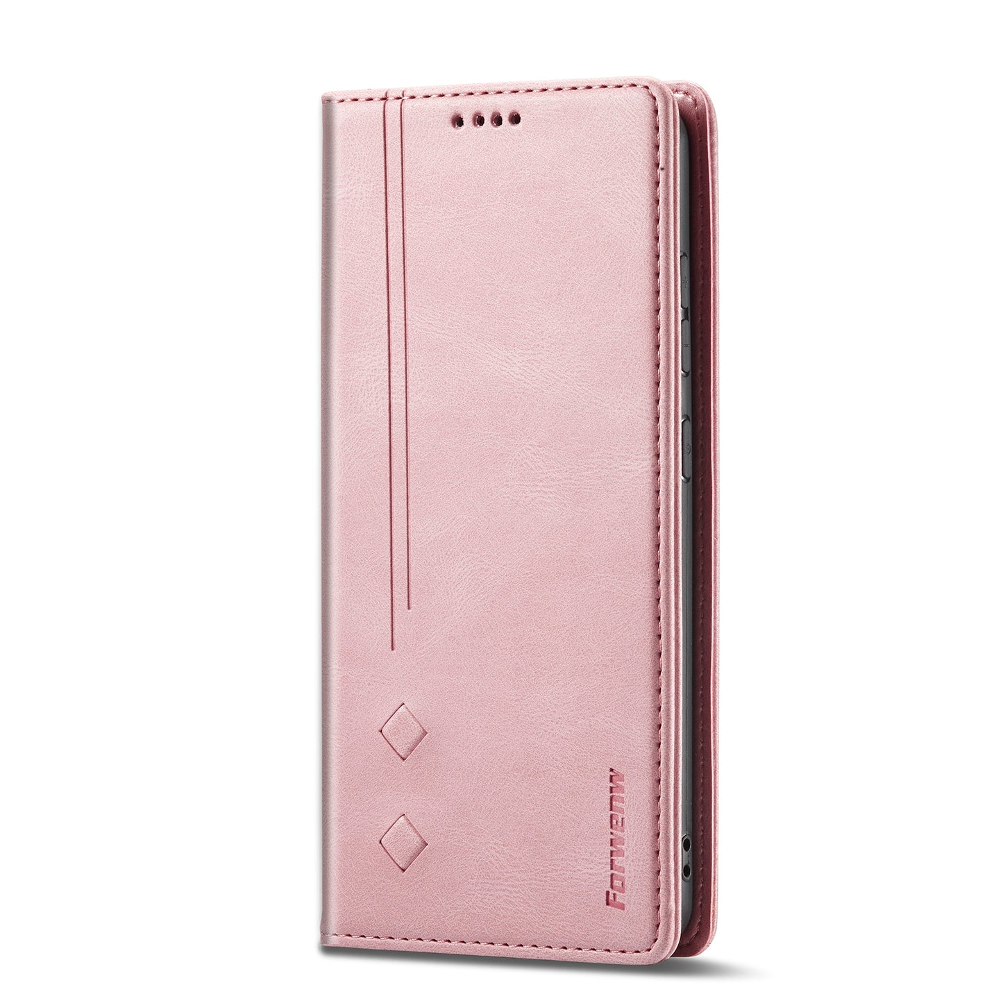 FORWENW F2 Series Wallet Stand Design Solid Color Leather Phone Case for Samsung Galaxy A52 4G/5G/A52s 5G