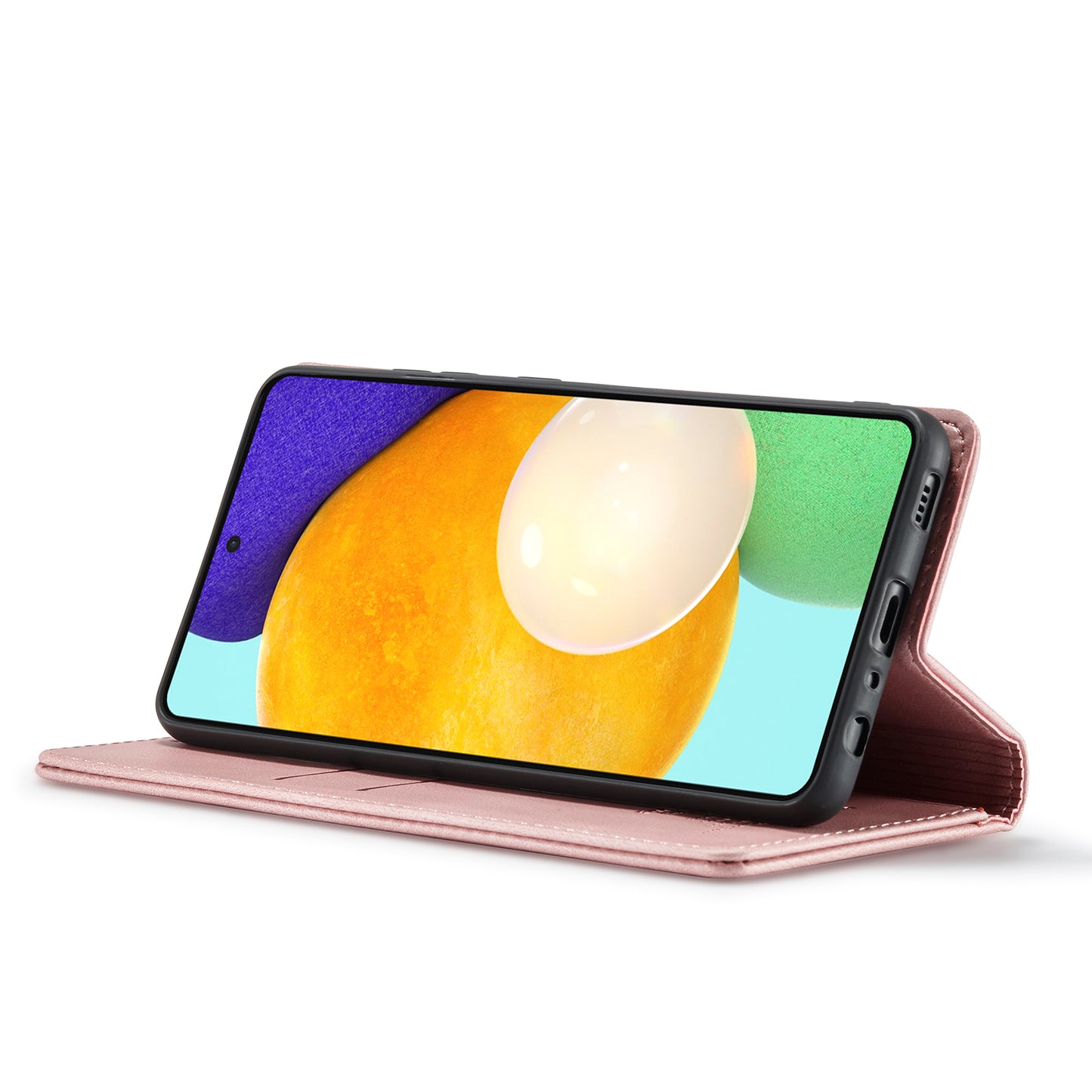 FORWENW F2 Series Wallet Stand Design Solid Color Leather Phone Case for Samsung Galaxy A52 4G/5G/A52s 5G