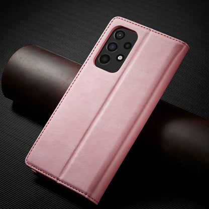 FORWENW F2 Series Wallet Stand Design Solid Color Leather Phone Case for Samsung Galaxy A52 4G/5G/A52s 5G