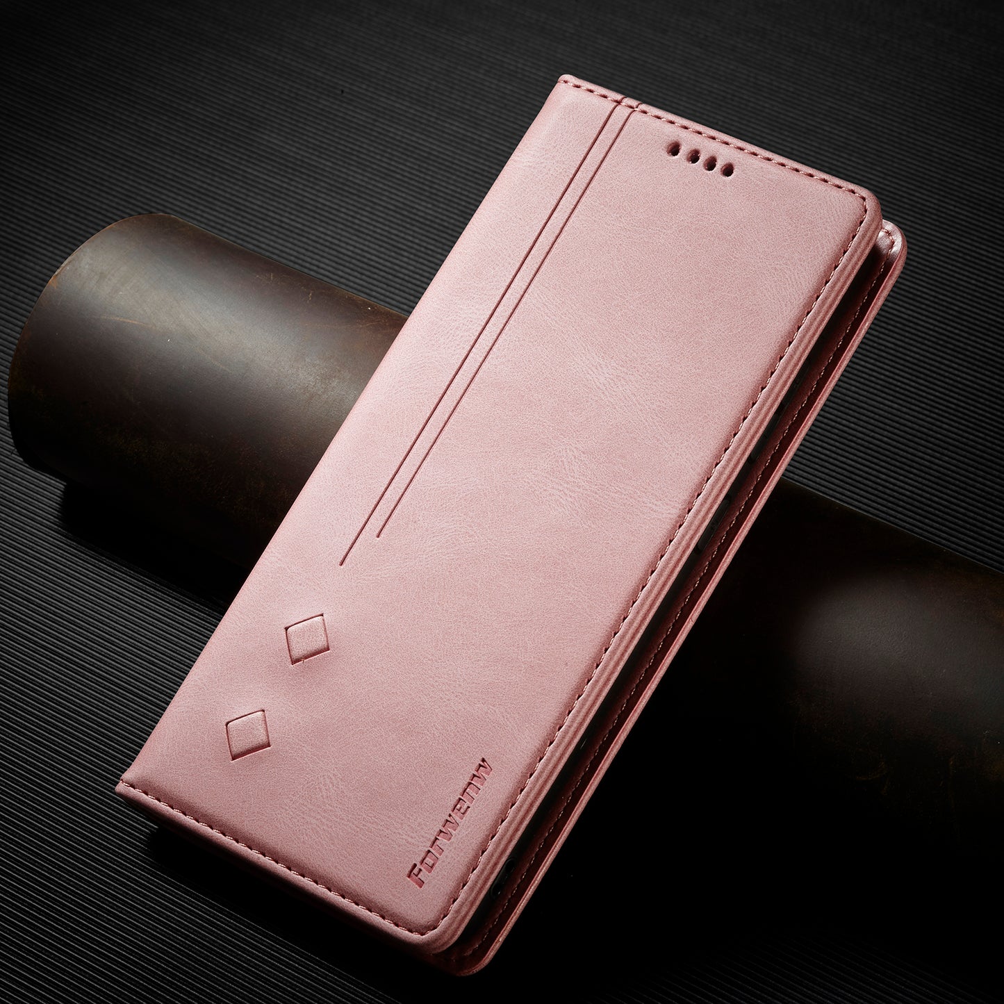 FORWENW F2 Series Wallet Stand Design Solid Color Leather Phone Case for Samsung Galaxy A52 4G/5G/A52s 5G