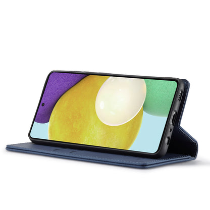 FORWENW F2 Series Wallet Stand Design Solid Color Leather Phone Case for Samsung Galaxy A52 4G/5G/A52s 5G