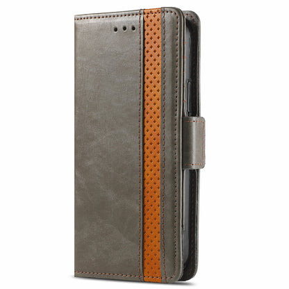 CASENEO 002 Series Protective Shockproof Dual Magnetic Flap Wallet Stand Design Business Style Splicing Leather Phone Case for Samsung Galaxy A52 4G/5G/A52s 5G