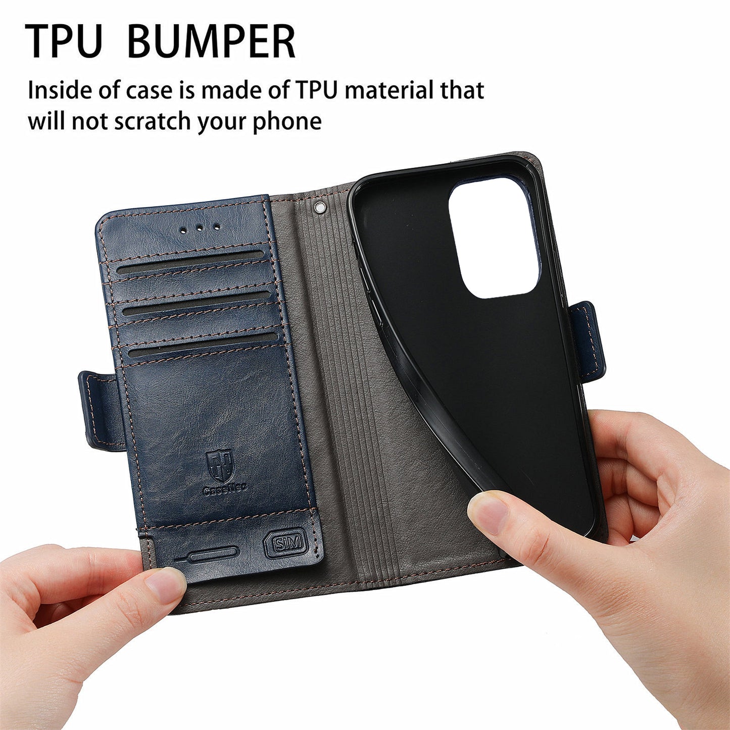 CASENEO 002 Series Protective Shockproof Dual Magnetic Flap Wallet Stand Design Business Style Splicing Leather Phone Case for Samsung Galaxy A52 4G/5G/A52s 5G
