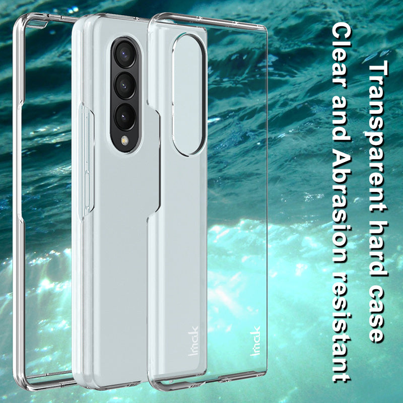IMAK Crystal Case II Pro Slim Clear PC Hard-Back Not-Yellowing Protective Cover for Samsung Galaxy Z Fold3 5G