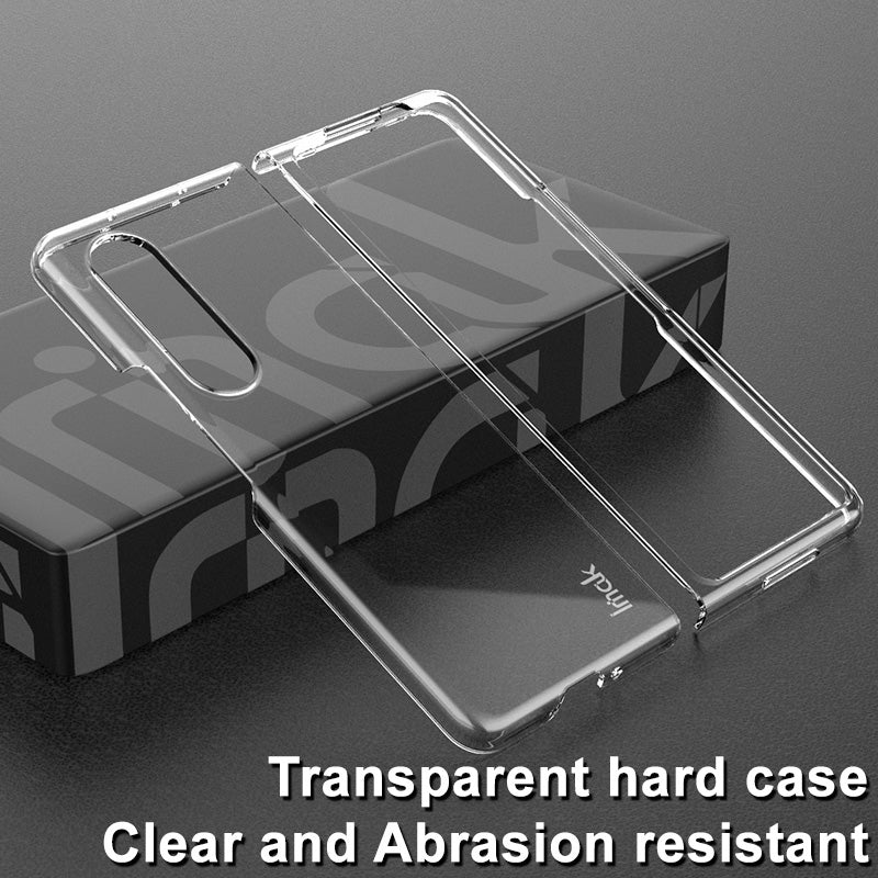 IMAK Crystal Case II Pro Slim Clear PC Hard-Back Not-Yellowing Protective Cover for Samsung Galaxy Z Fold3 5G