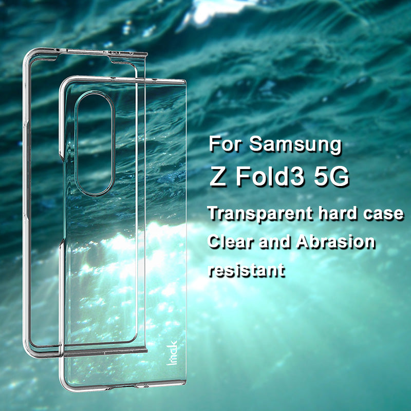 IMAK Crystal Case II Pro Slim Clear PC Hard-Back Not-Yellowing Protective Cover for Samsung Galaxy Z Fold3 5G