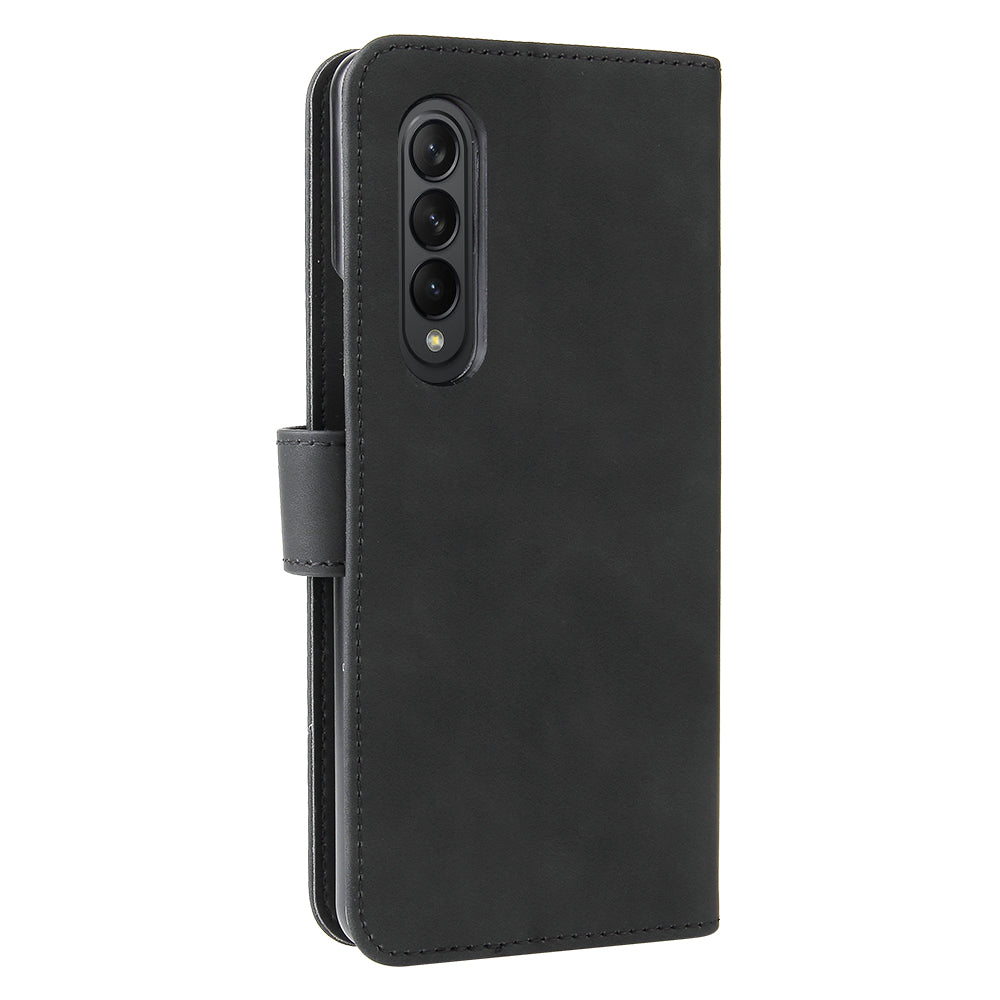 Skin-touch Wallet Stand Leather Case Phone Protective Cover for Samsung Galaxy Z Fold3 5G