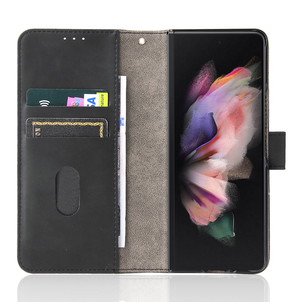 Skin-touch Wallet Stand Leather Case Phone Protective Cover for Samsung Galaxy Z Fold3 5G