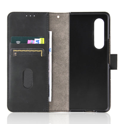 Skin-touch Wallet Stand Leather Case Phone Protective Cover for Samsung Galaxy Z Fold3 5G
