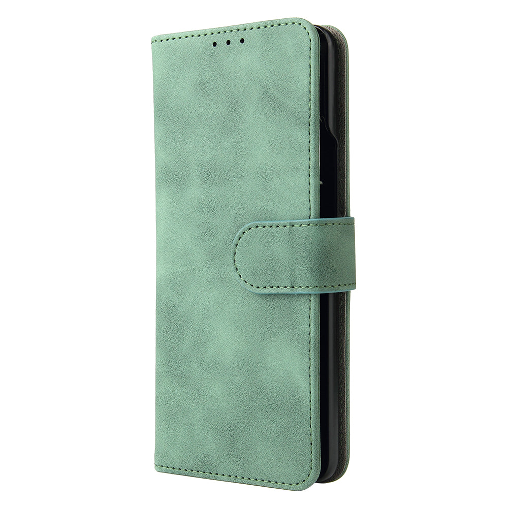 Skin-touch Wallet Stand Leather Case Phone Protective Cover for Samsung Galaxy Z Fold3 5G