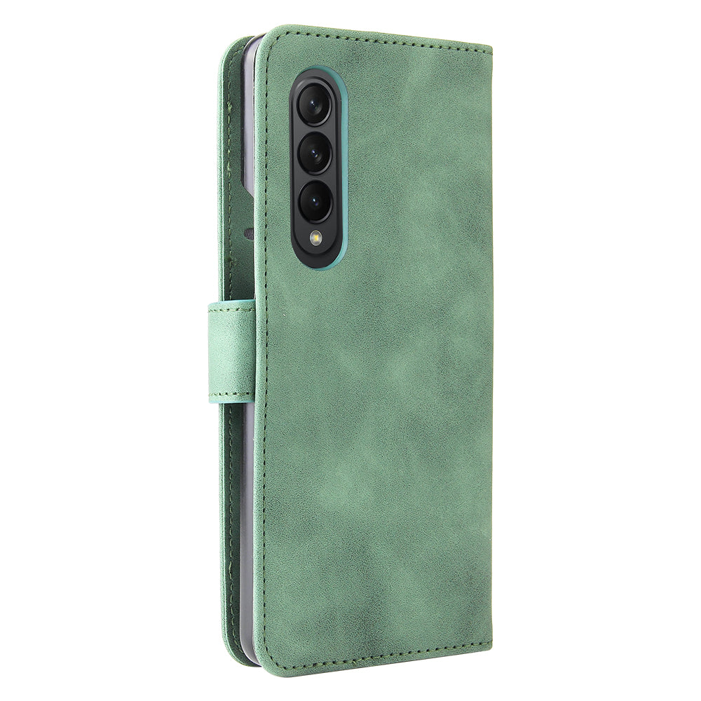 Skin-touch Wallet Stand Leather Case Phone Protective Cover for Samsung Galaxy Z Fold3 5G