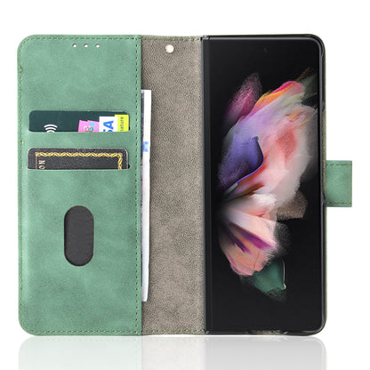 Skin-touch Wallet Stand Leather Case Phone Protective Cover for Samsung Galaxy Z Fold3 5G