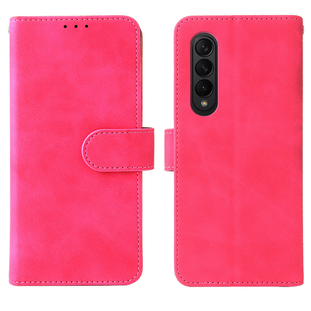 Skin-touch Wallet Stand Leather Case Phone Protective Cover for Samsung Galaxy Z Fold3 5G
