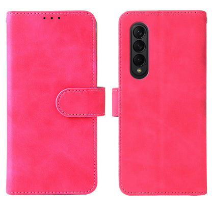 Skin-touch Wallet Stand Leather Case Phone Protective Cover for Samsung Galaxy Z Fold3 5G