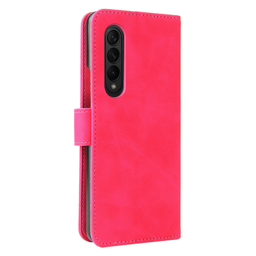 Skin-touch Wallet Stand Leather Case Phone Protective Cover for Samsung Galaxy Z Fold3 5G