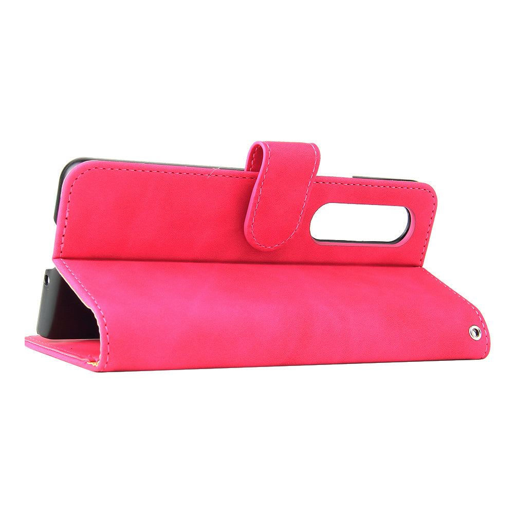 Skin-touch Wallet Stand Leather Case Phone Protective Cover for Samsung Galaxy Z Fold3 5G