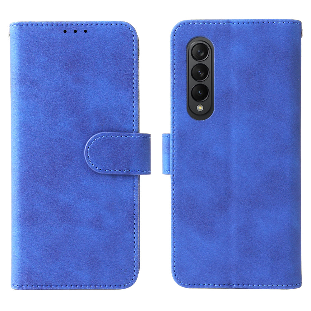 Skin-touch Wallet Stand Leather Case Phone Protective Cover for Samsung Galaxy Z Fold3 5G