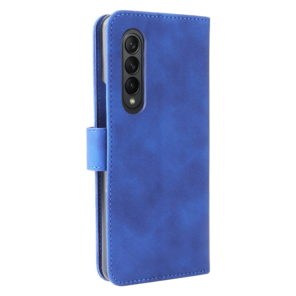 Skin-touch Wallet Stand Leather Case Phone Protective Cover for Samsung Galaxy Z Fold3 5G