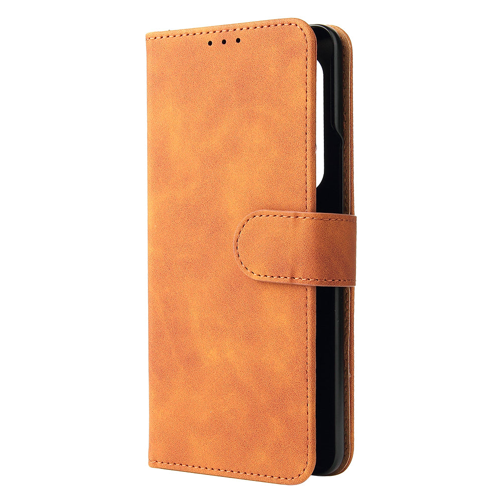 Skin-touch Wallet Stand Leather Case Phone Protective Cover for Samsung Galaxy Z Fold3 5G