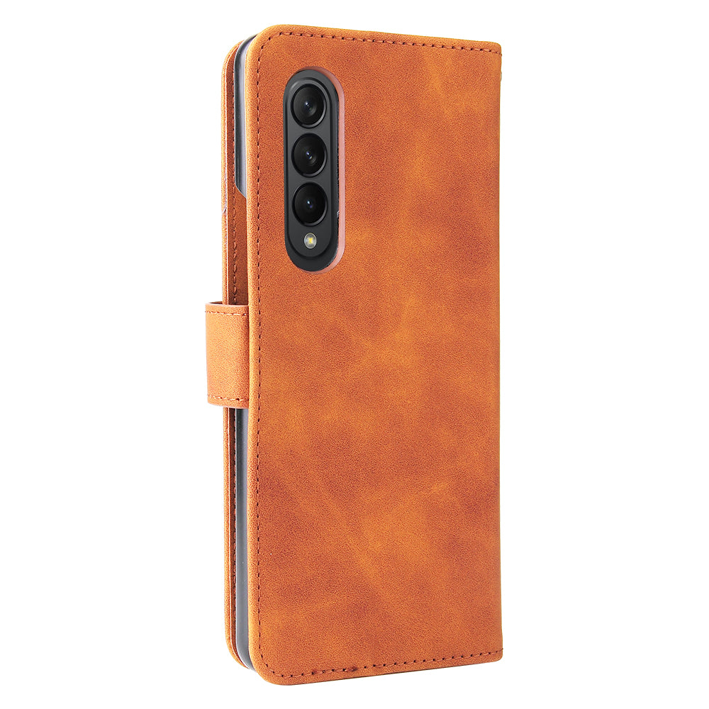 Skin-touch Wallet Stand Leather Case Phone Protective Cover for Samsung Galaxy Z Fold3 5G