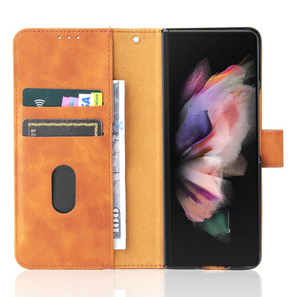 Skin-touch Wallet Stand Leather Case Phone Protective Cover for Samsung Galaxy Z Fold3 5G