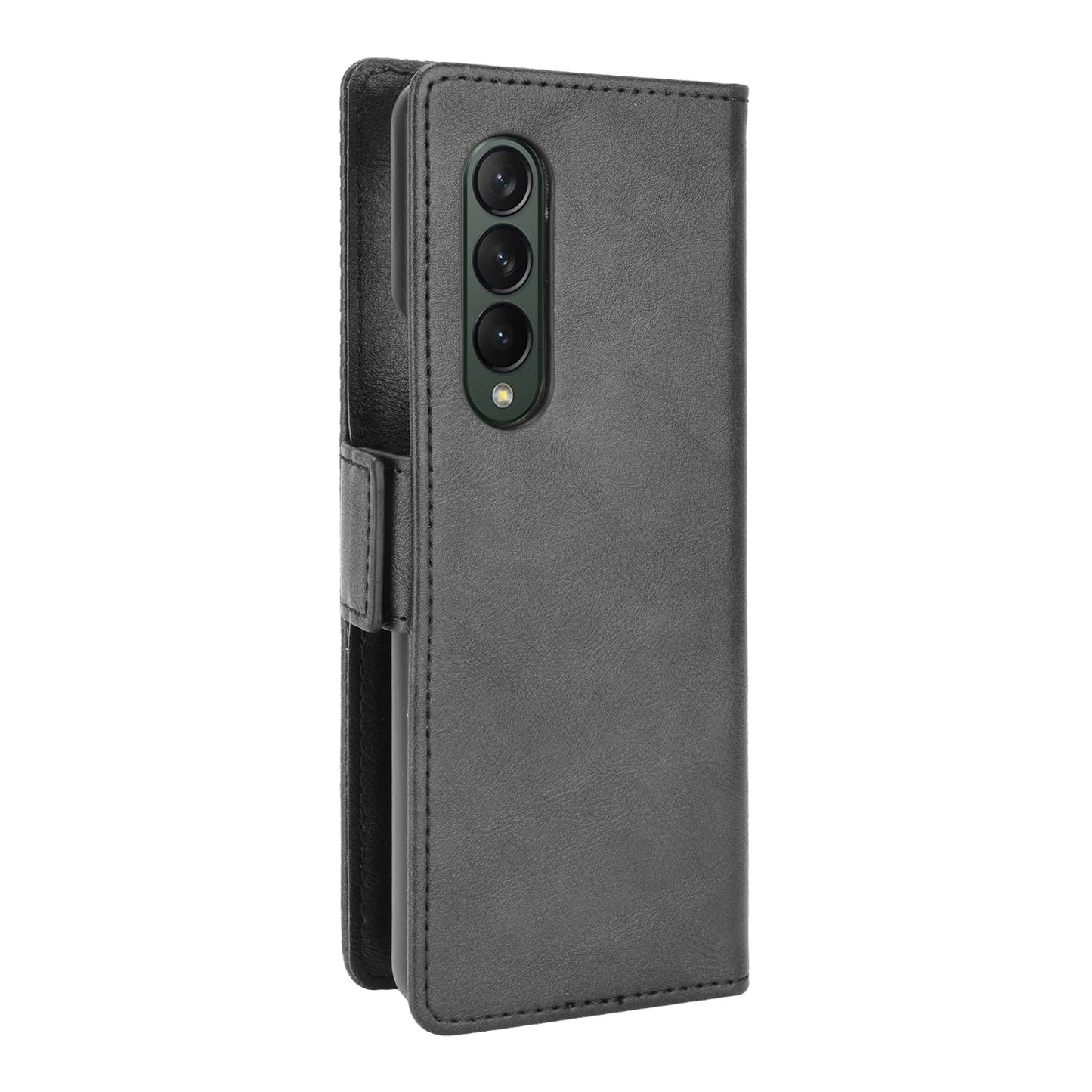 Side Magnetic Buckle Retro Texture Leather Stand Wallet Phone Flip Case Cover Shell for Samsung Galaxy Z Fold3 5G