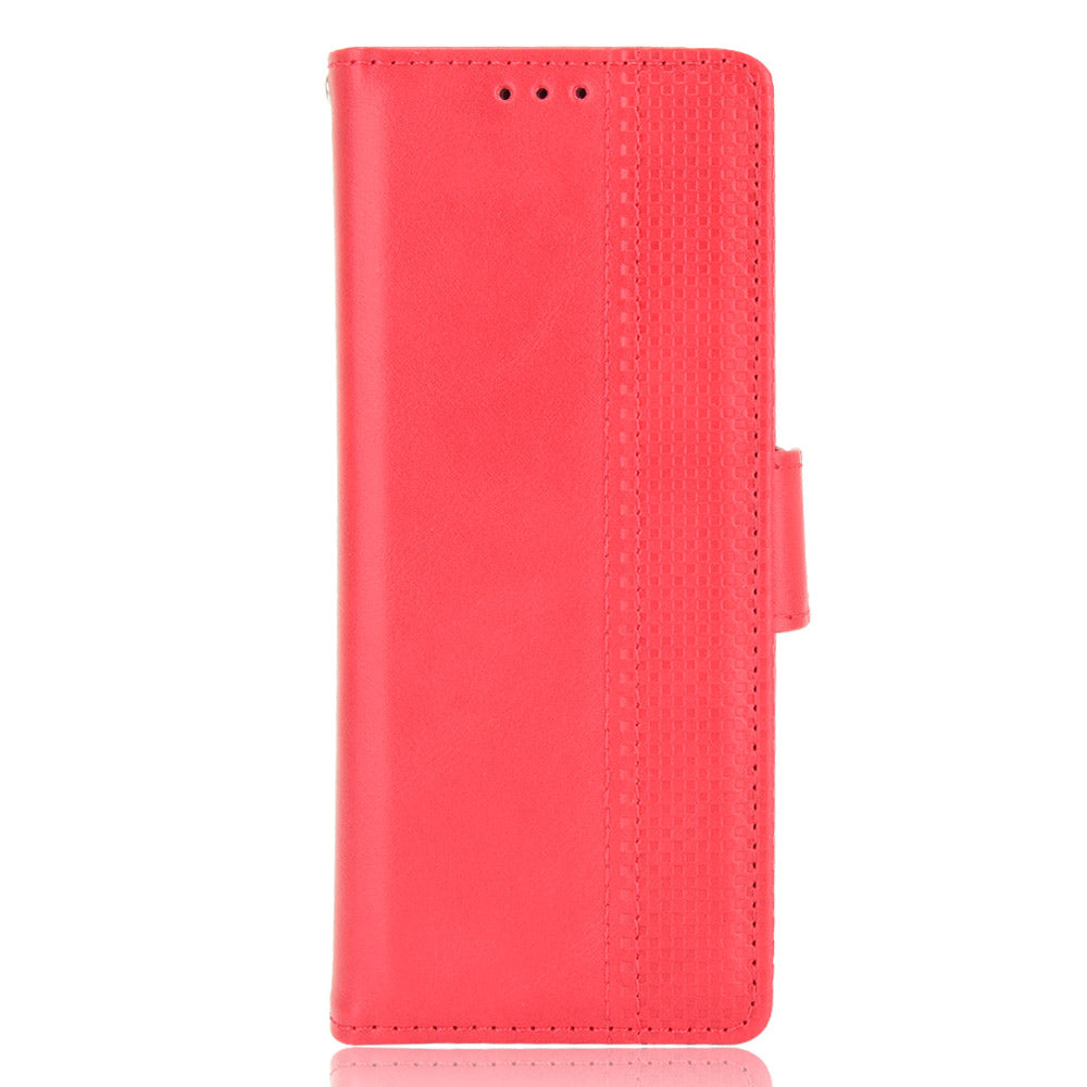 Side Magnetic Buckle Retro Texture Leather Stand Wallet Phone Flip Case Cover Shell for Samsung Galaxy Z Fold3 5G