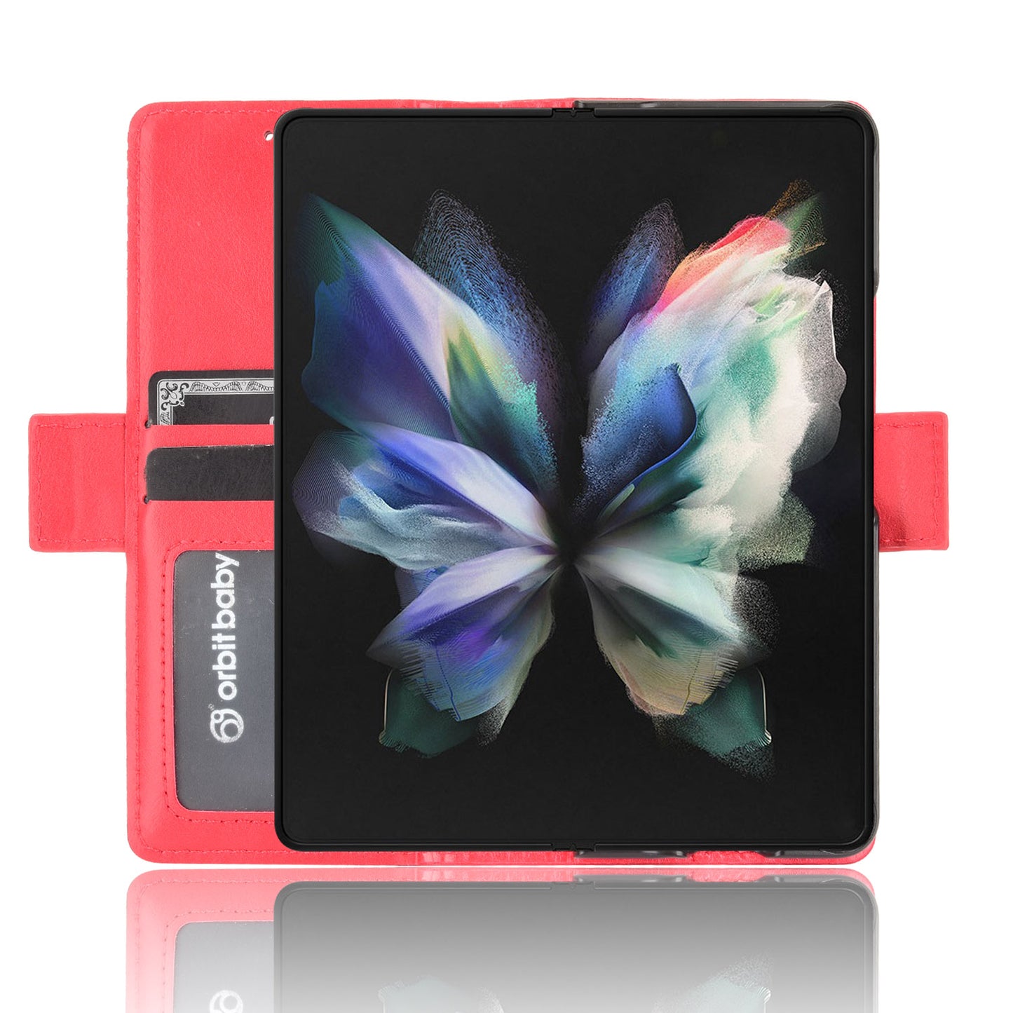 Side Magnetic Buckle Retro Texture Leather Stand Wallet Phone Flip Case Cover Shell for Samsung Galaxy Z Fold3 5G