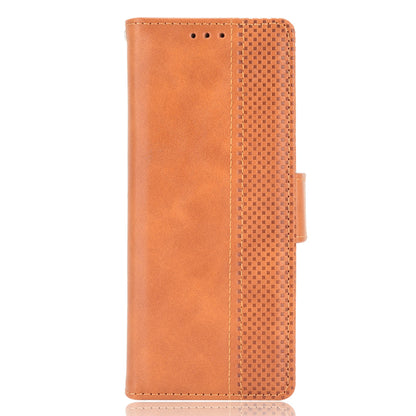 Side Magnetic Buckle Retro Texture Leather Stand Wallet Phone Flip Case Cover Shell for Samsung Galaxy Z Fold3 5G
