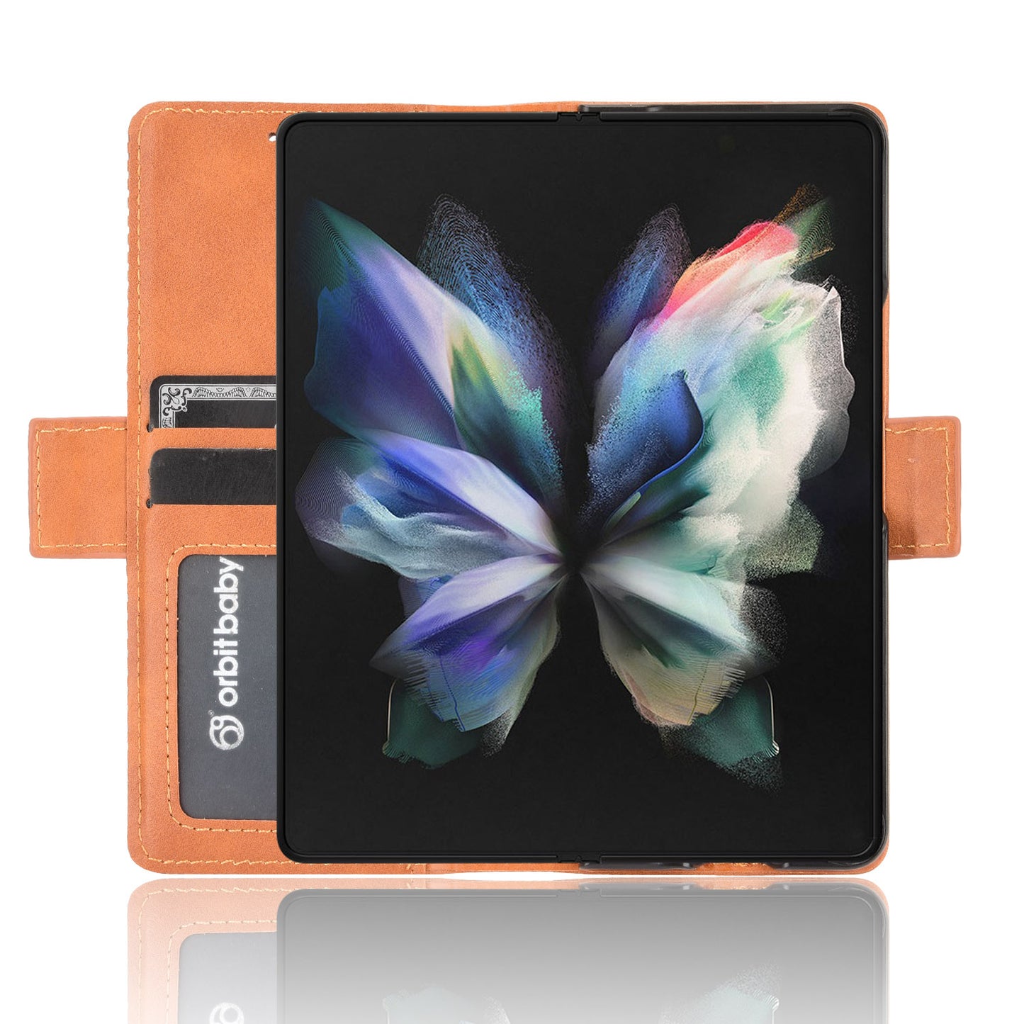 Side Magnetic Buckle Retro Texture Leather Stand Wallet Phone Flip Case Cover Shell for Samsung Galaxy Z Fold3 5G